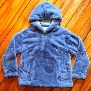 dylan Los Angeles 1/4 zip comfy cozy faux fur sherpa style pullover size large